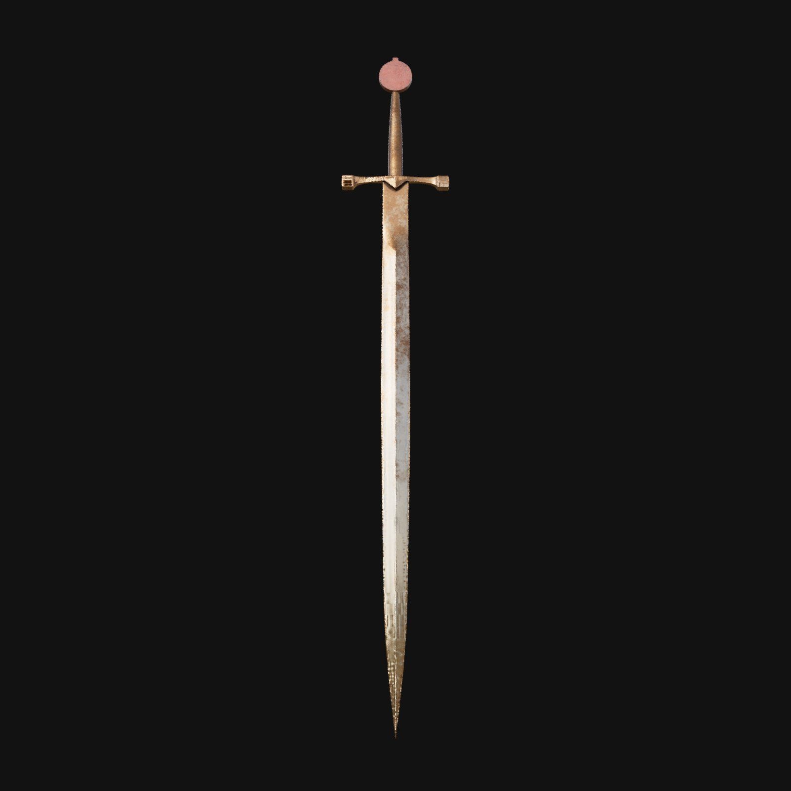 Pixel Paladin Noble 3D Model Sword for Digital Crusaders 3D model_2