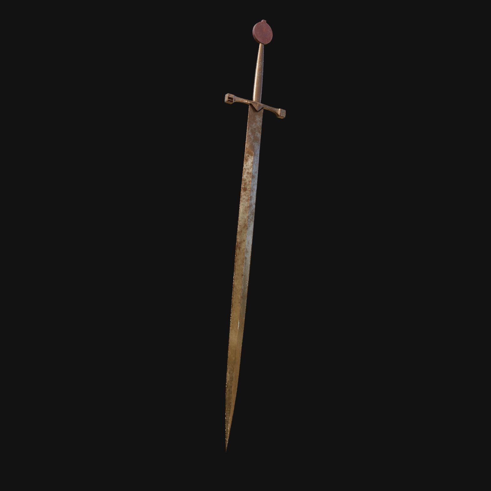 Pixel Paladin Noble 3D Model Sword for Digital Crusaders 3D model_7