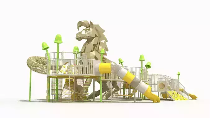Prairie Horse Theme Playground 3D model