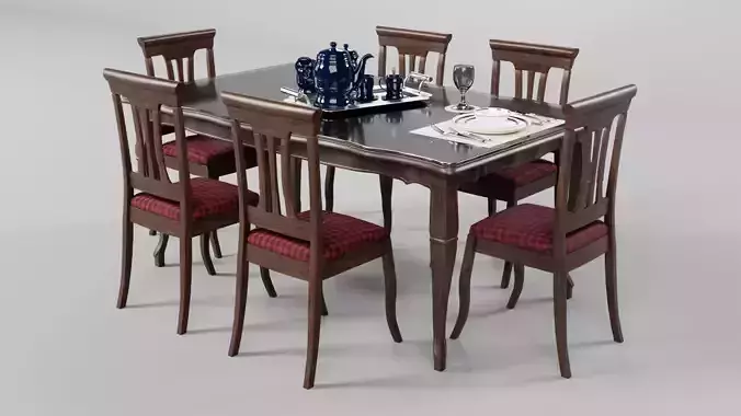 Dining set with plates CG1