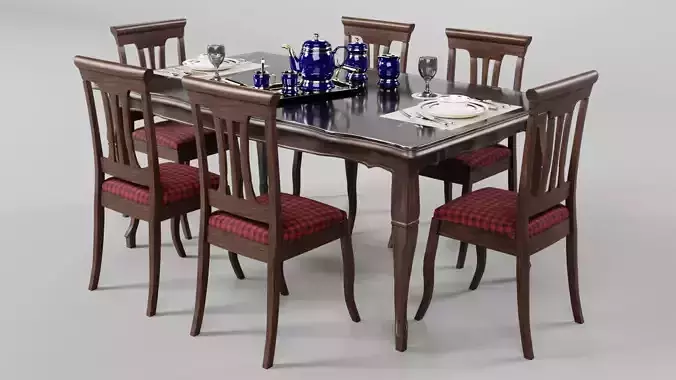 Dining set with plates CG1