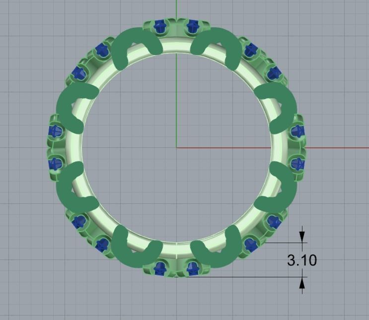 Ring Tiffany X model Lux Copy 3D print model_3