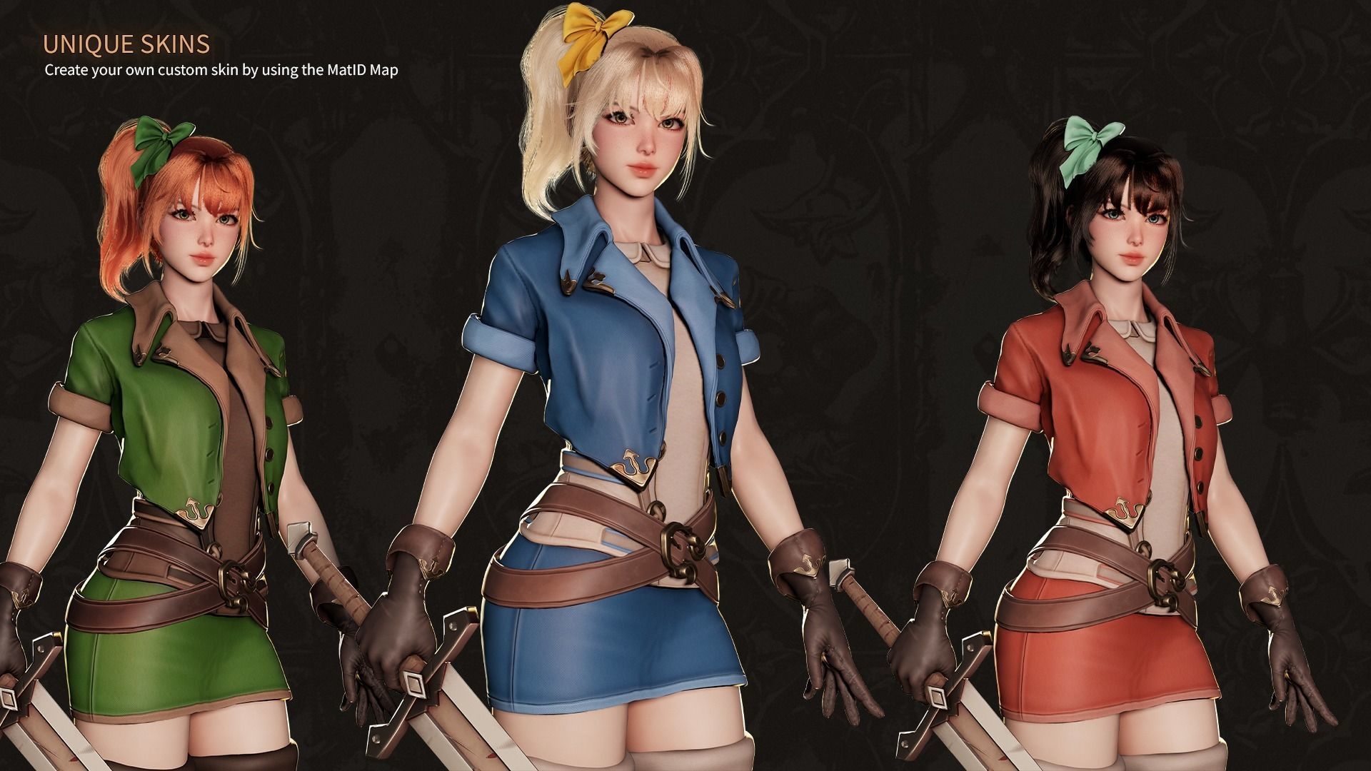 MMORPG Newbie Warrior - Medieval Fantasy Modular Character Low-poly 3D model_5