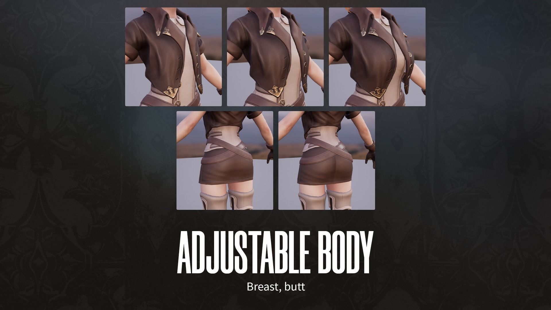 MMORPG Newbie Warrior - Medieval Fantasy Modular Character Low-poly 3D model_12