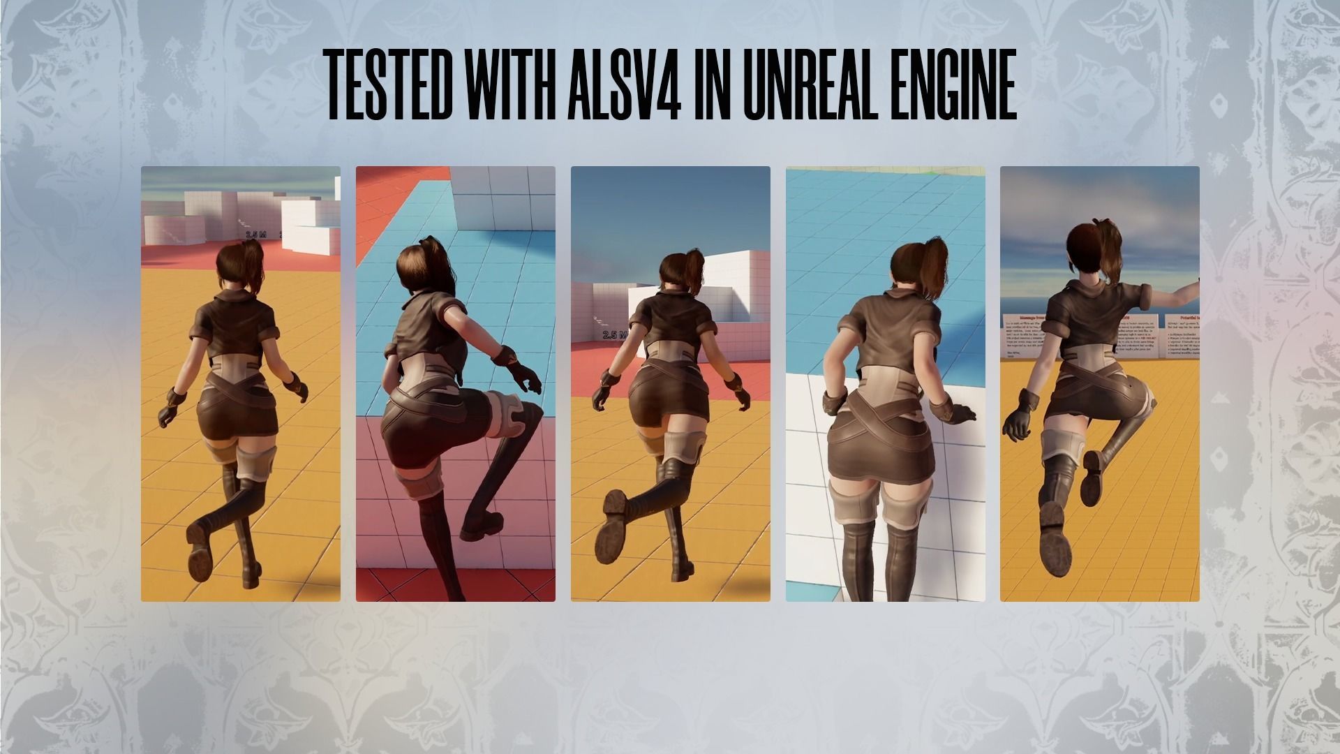 MMORPG Newbie Warrior - Medieval Fantasy Modular Character Low-poly 3D model_14