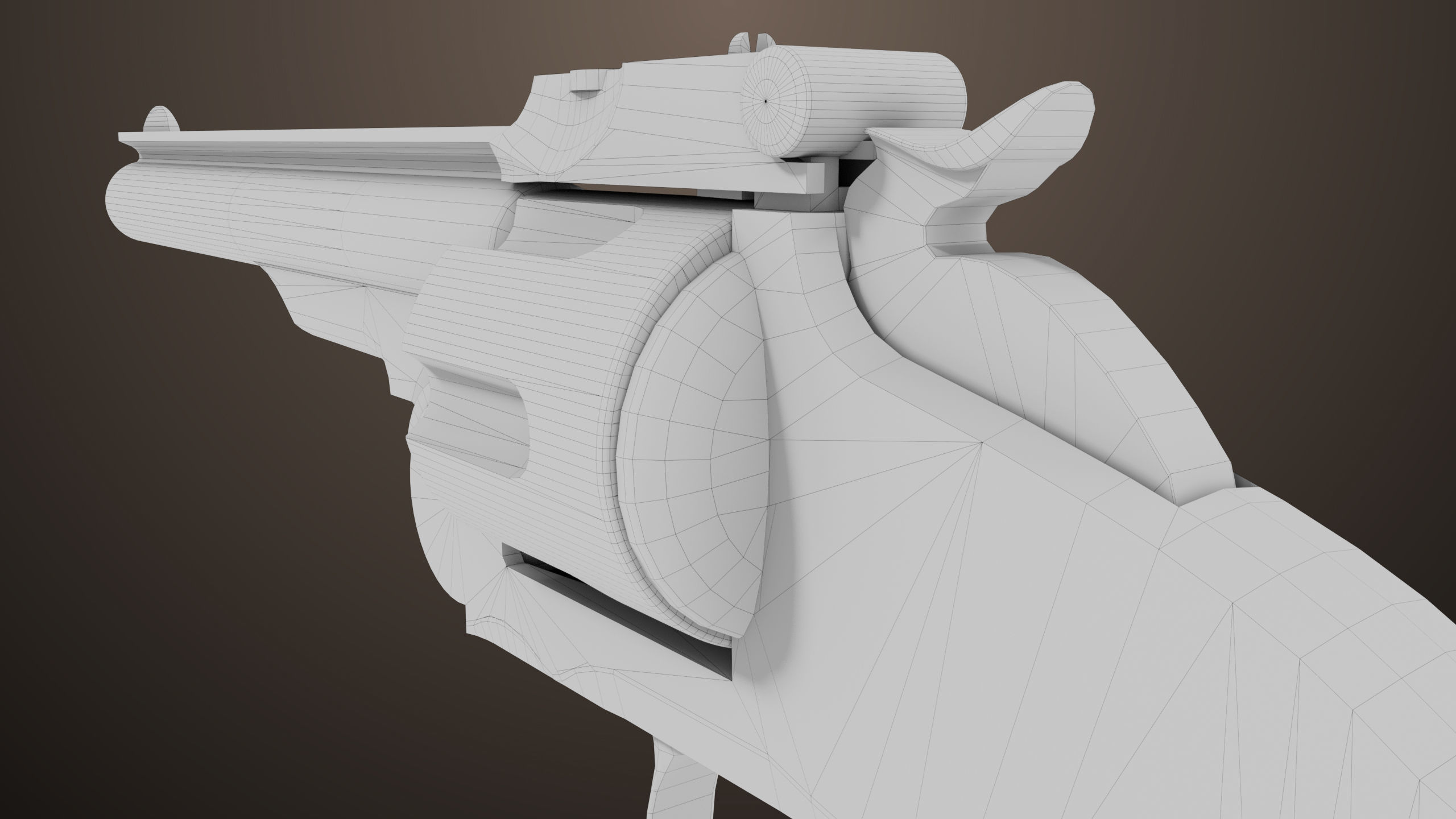 Revolver 02 Generic Black All PBR Unity UE Textures Low-poly 3D model_35