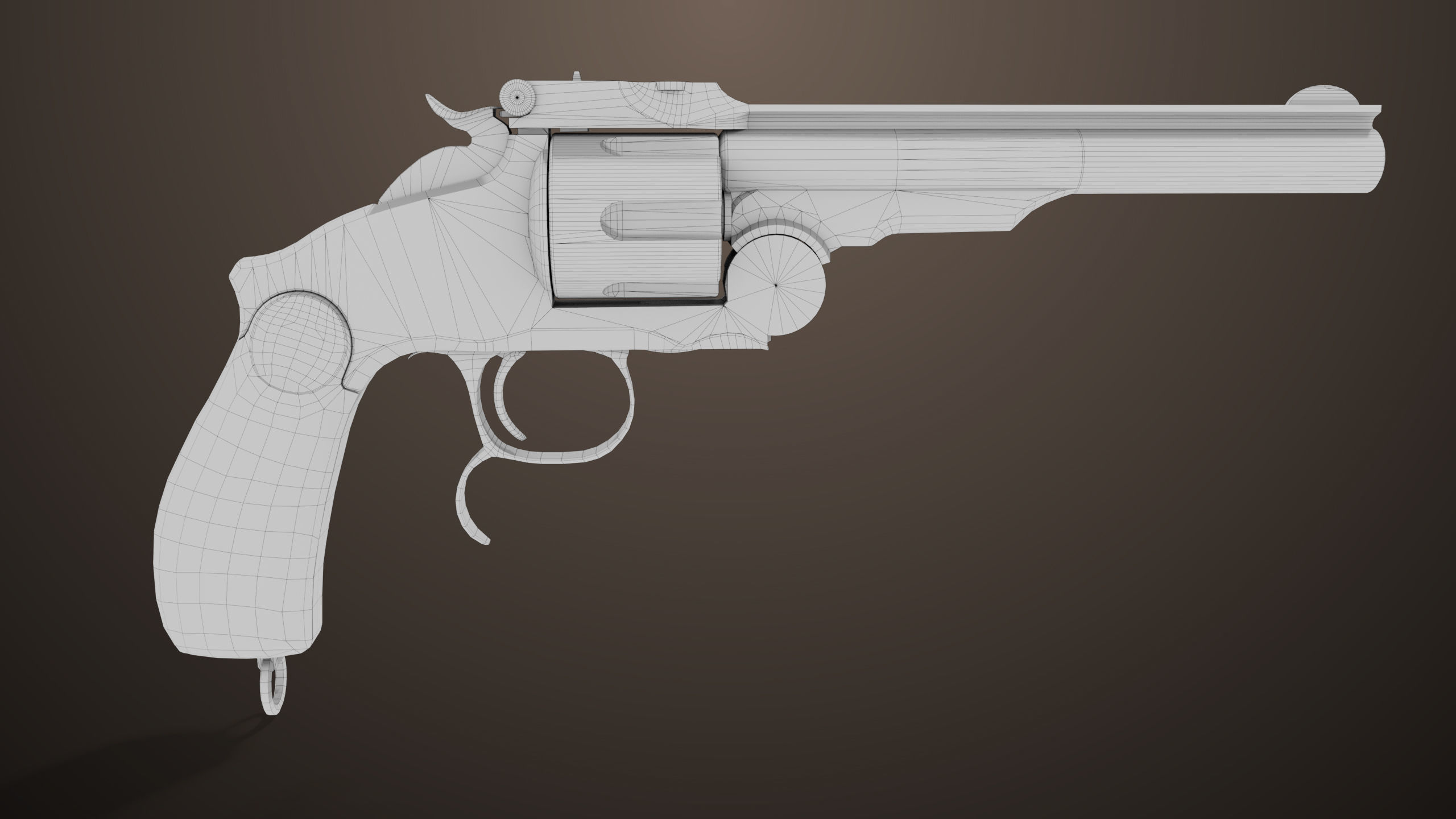 Revolver 02 Generic Black All PBR Unity UE Textures Low-poly 3D model_25