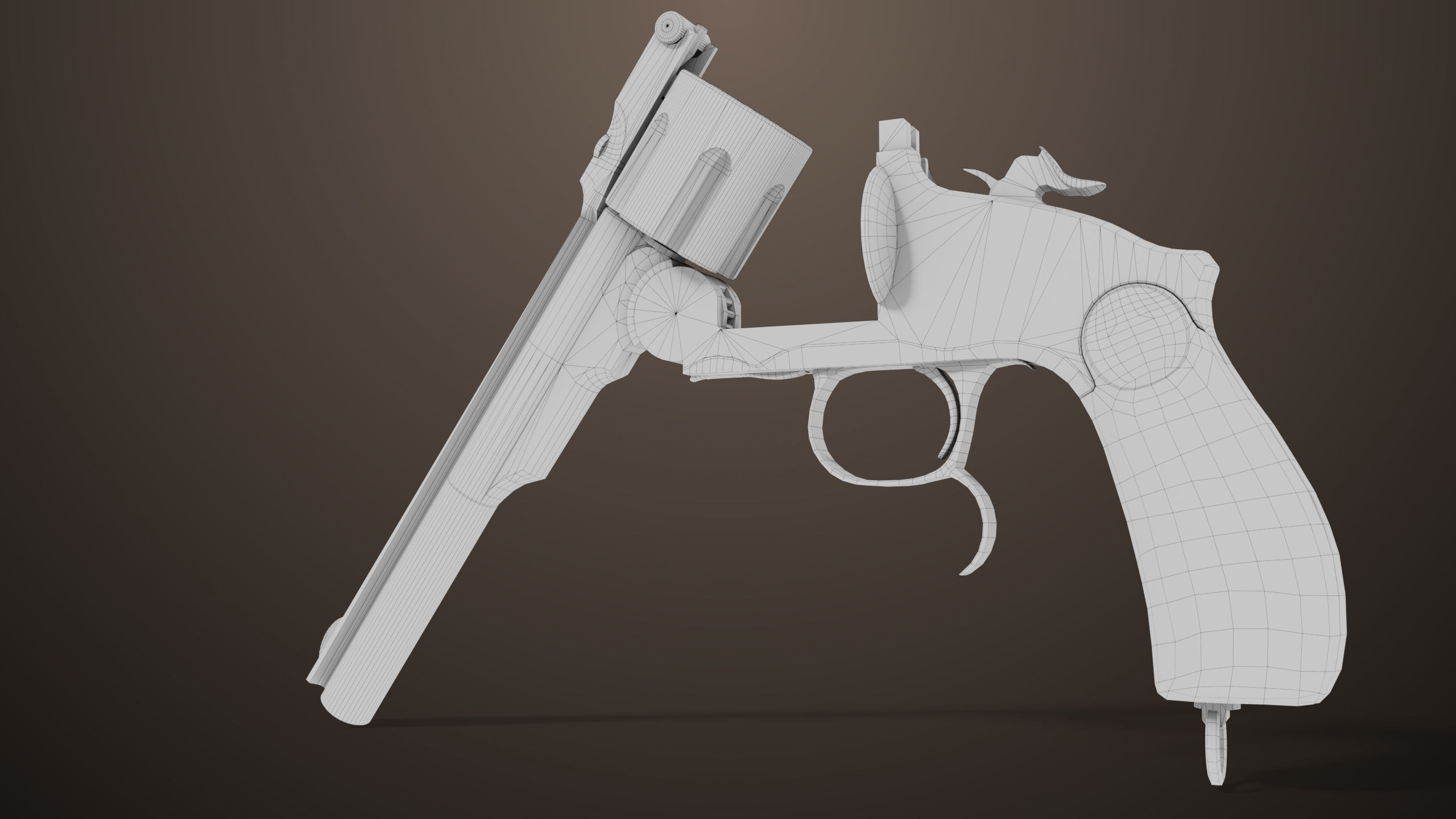 Revolver 02 Generic Black All PBR Unity UE Textures Low-poly 3D model_38