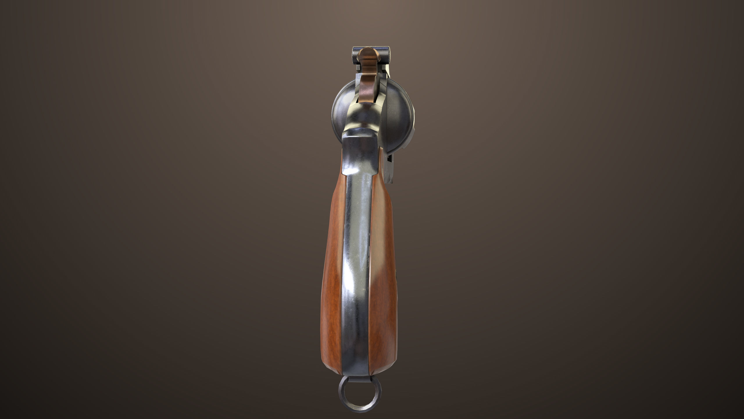 Revolver 02 Generic Black All PBR Unity UE Textures Low-poly 3D model_8