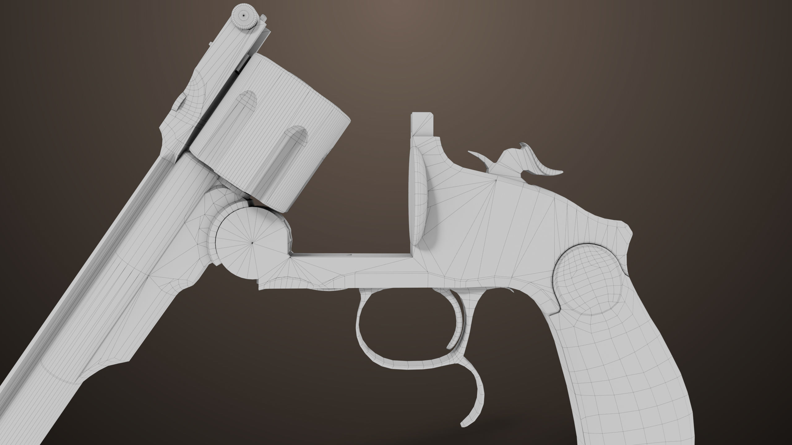 Revolver 02 Generic Black All PBR Unity UE Textures Low-poly 3D model_41