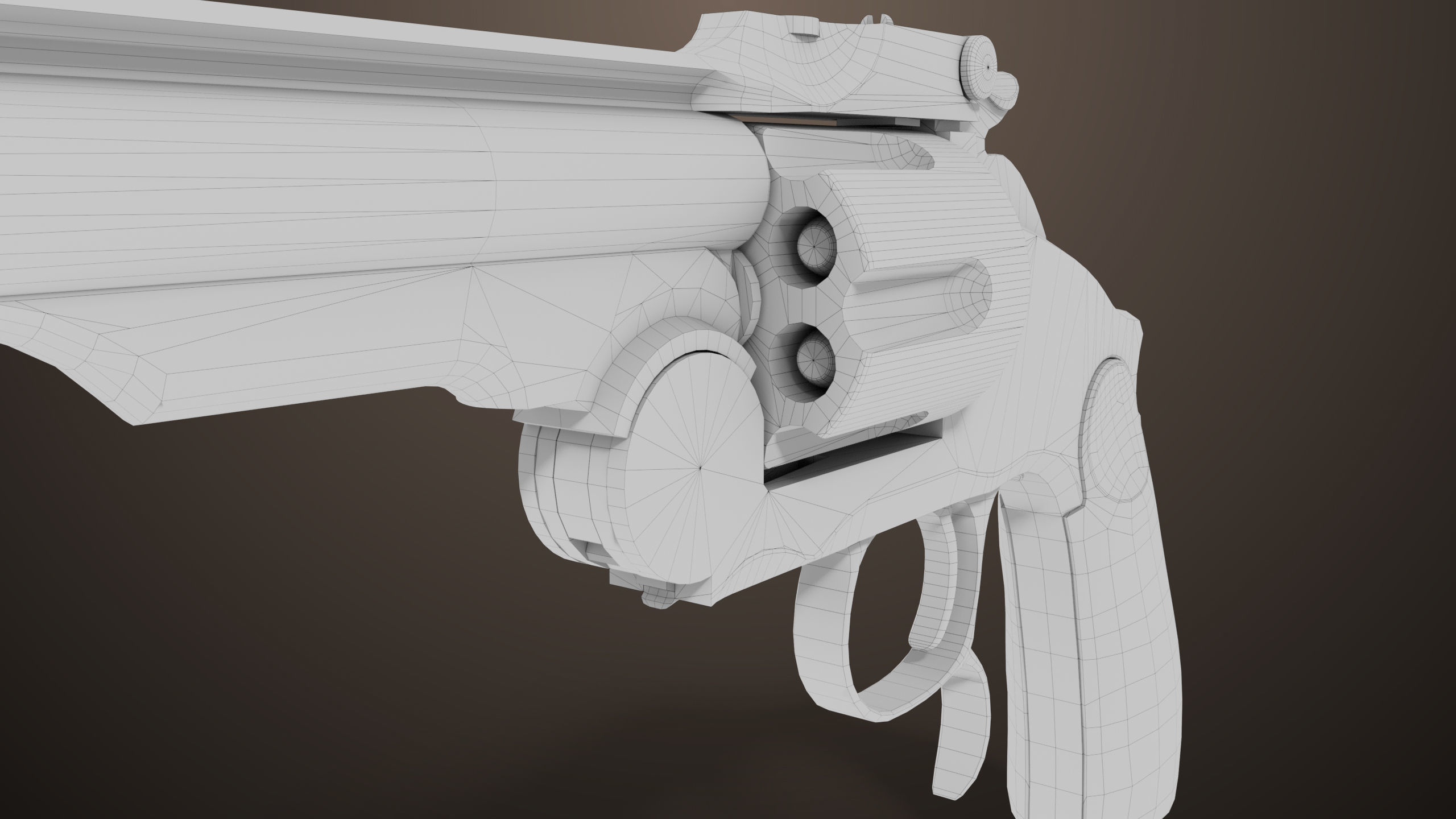 Revolver 02 Generic Black All PBR Unity UE Textures Low-poly 3D model_30
