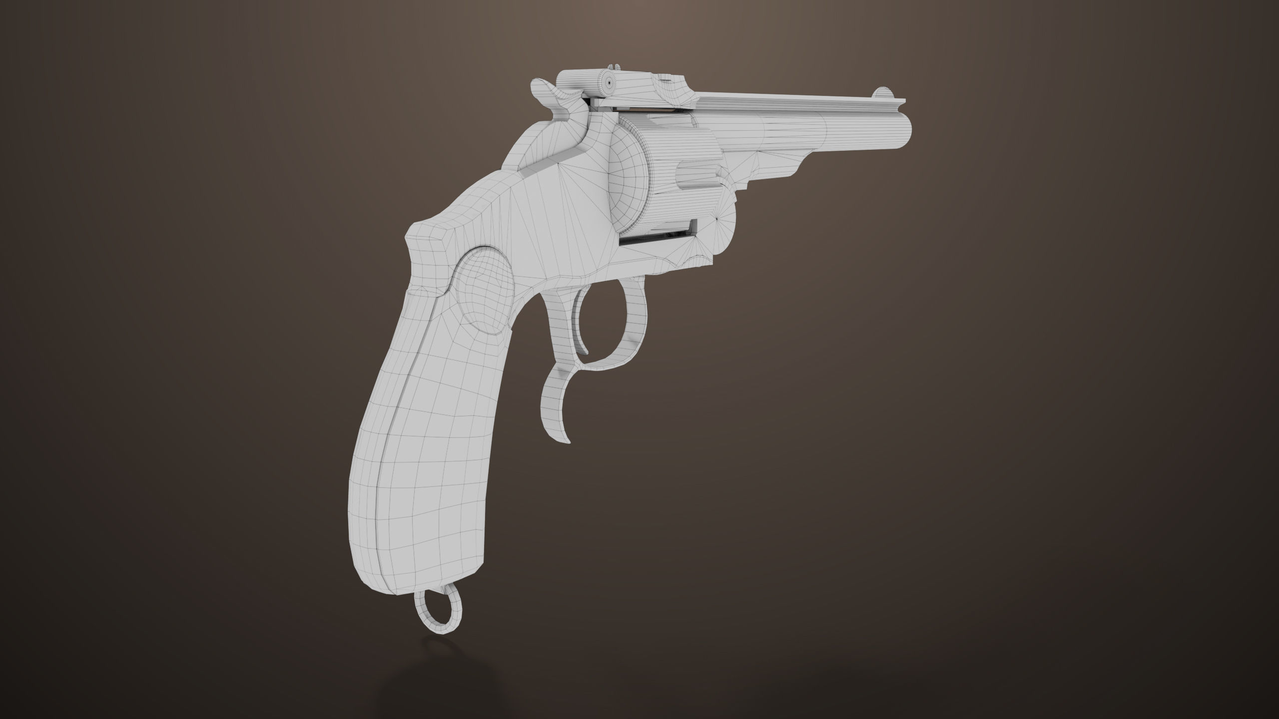 Revolver 02 Generic Black All PBR Unity UE Textures Low-poly 3D model_26