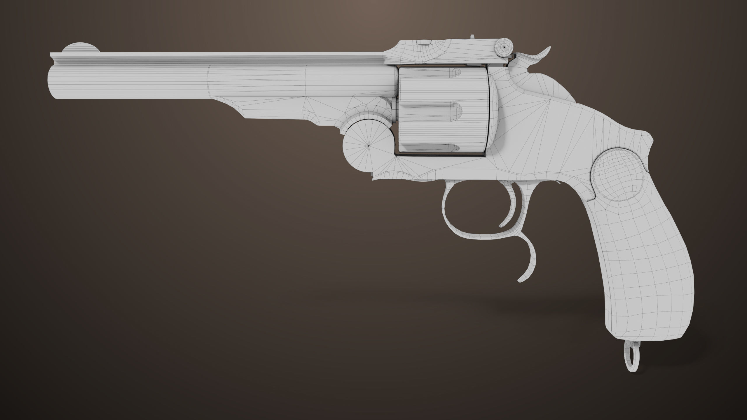 Revolver 02 Generic Black All PBR Unity UE Textures Low-poly 3D model_21