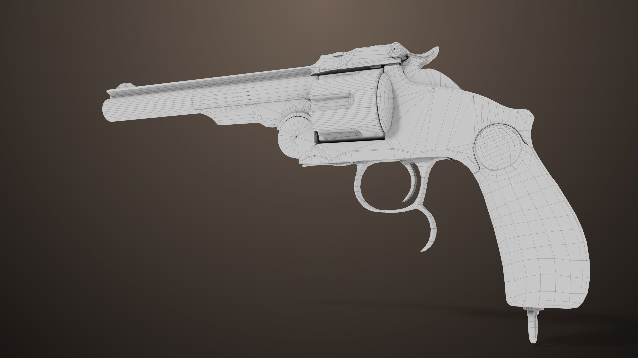 Revolver 02 Generic Black All PBR Unity UE Textures Low-poly 3D model_37