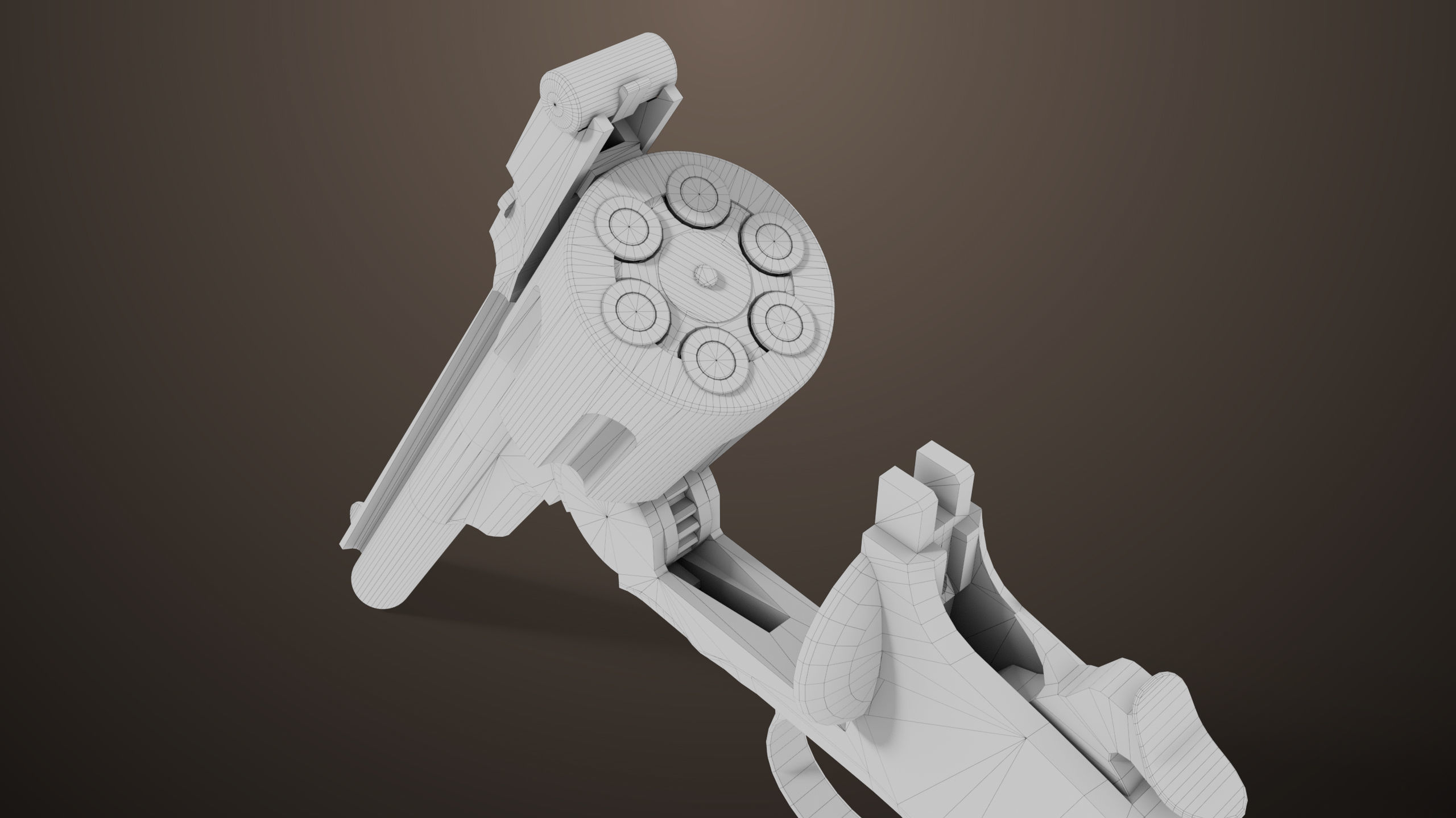 Revolver 02 Generic Black All PBR Unity UE Textures Low-poly 3D model_40