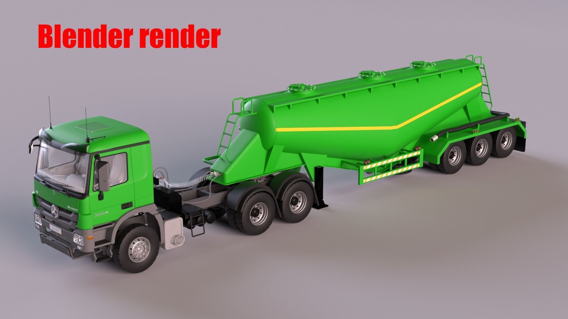 Mercedesbenzactros3354 Bulk Cement Trailer 3D model_9