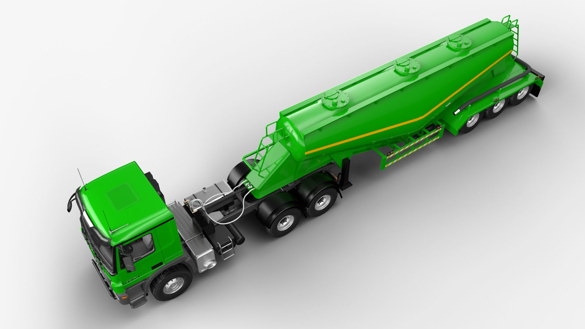Mercedesbenzactros3354 Bulk Cement Trailer 3D model_1