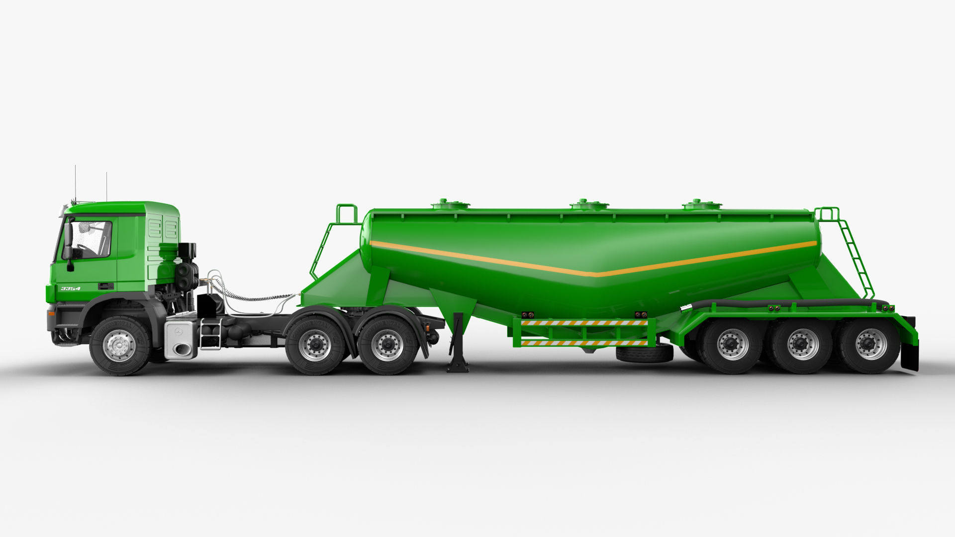 Mercedesbenzactros3354 Bulk Cement Trailer 3D model_2