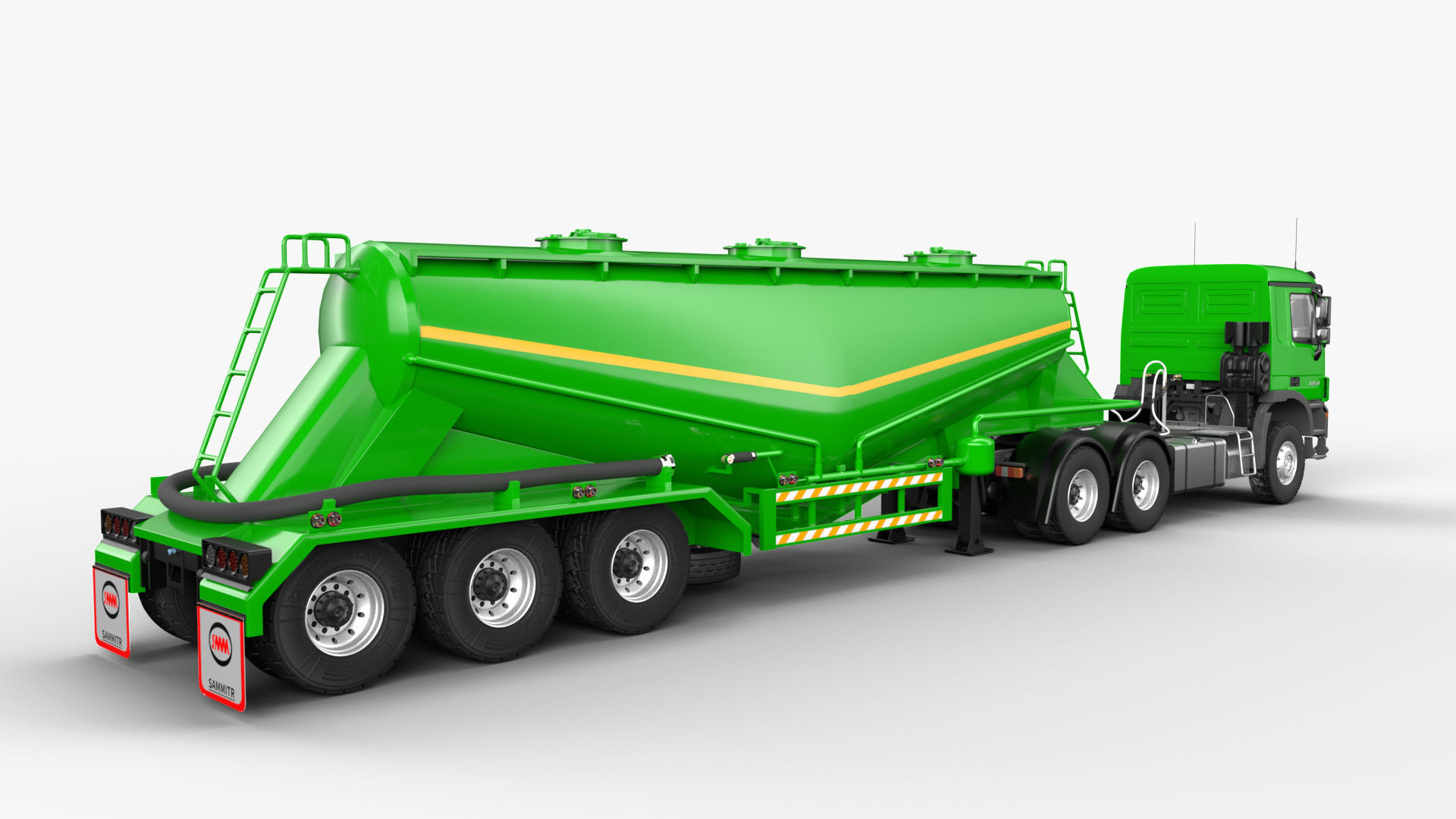 Mercedesbenzactros3354 Bulk Cement Trailer 3D model_5