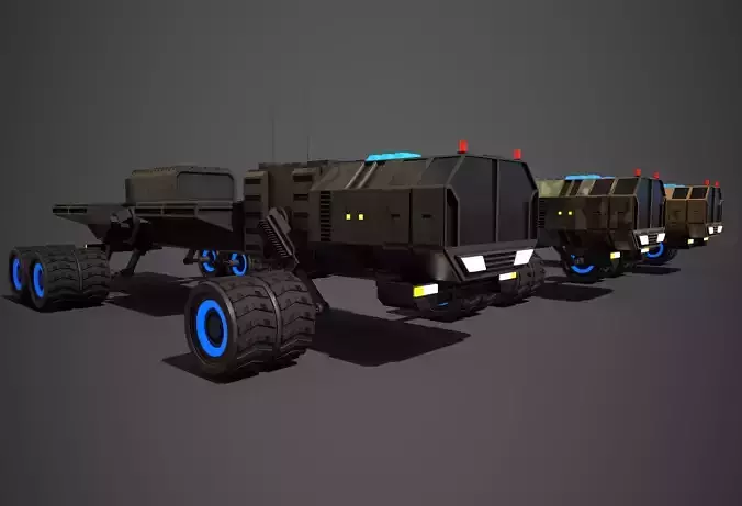 Rover Eight Low-poly 3D model