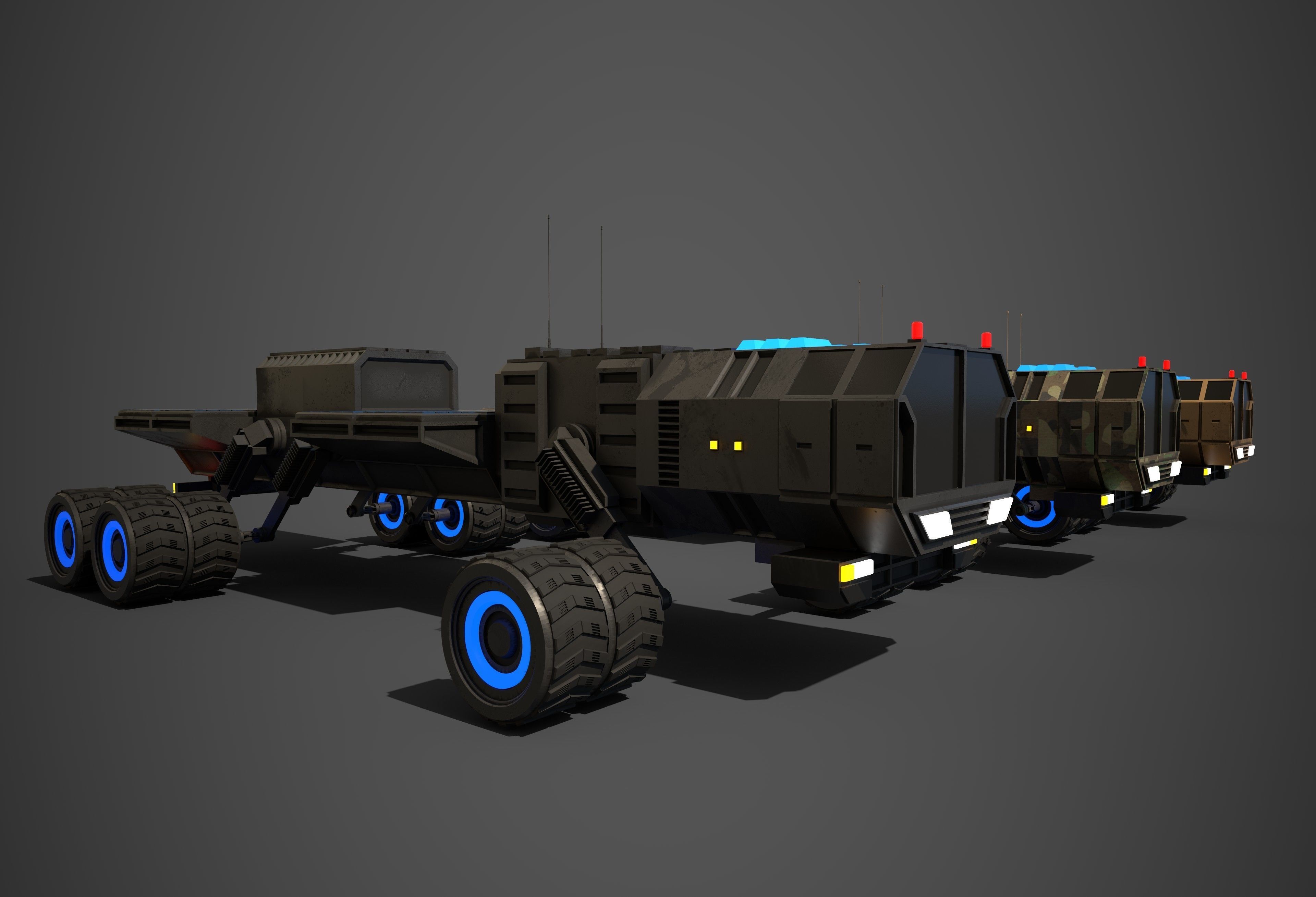 Rover Eight Low-poly 3D model_7