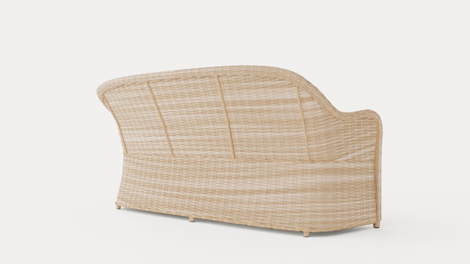 Roma 3-seater sofa Low-poly 3D model_3