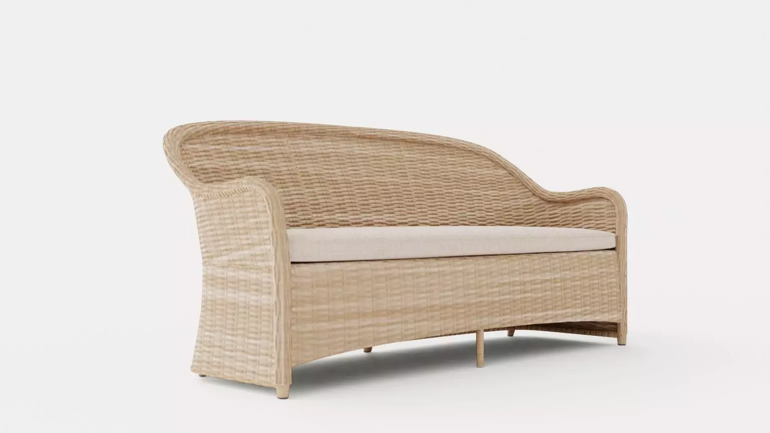 Roma 3-seater sofa Low-poly 3D model_0