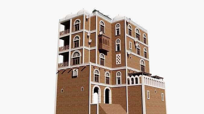 Middle East Apartment Low-poly 3D model 7