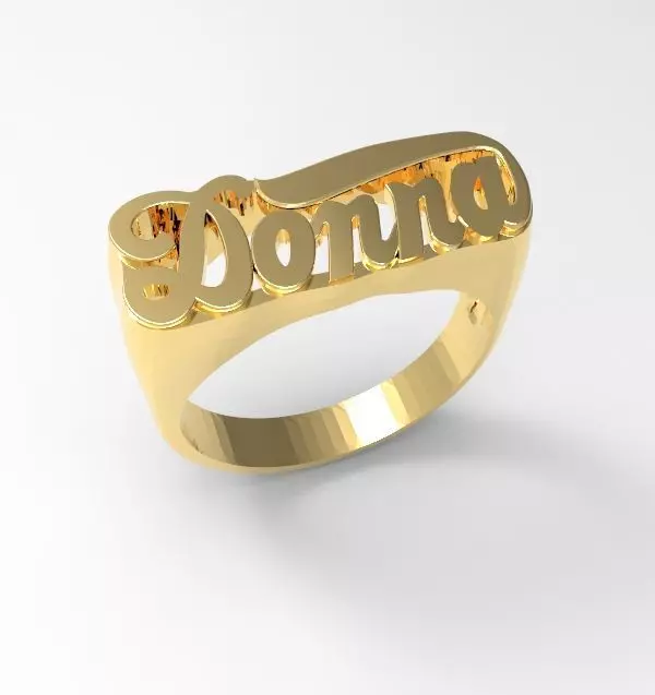 Donna name ring 3D print model