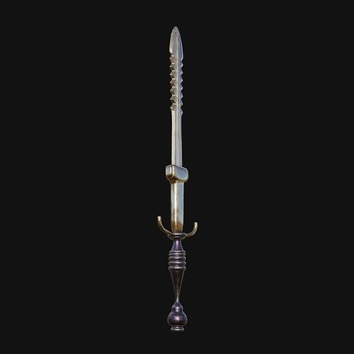 Techno Titans Blade Futuristic 3D Model Sword for Cybernetic War 3D model