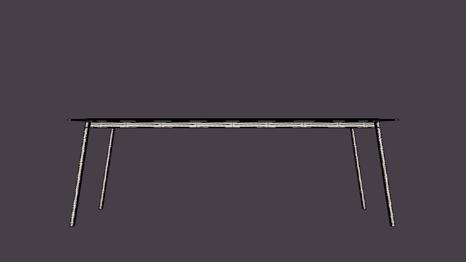 Lyra Dining Table Low-poly 3D model_5