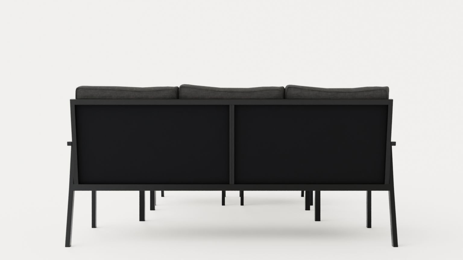 Rana 3-seater sofa set Low-poly 3D model_4