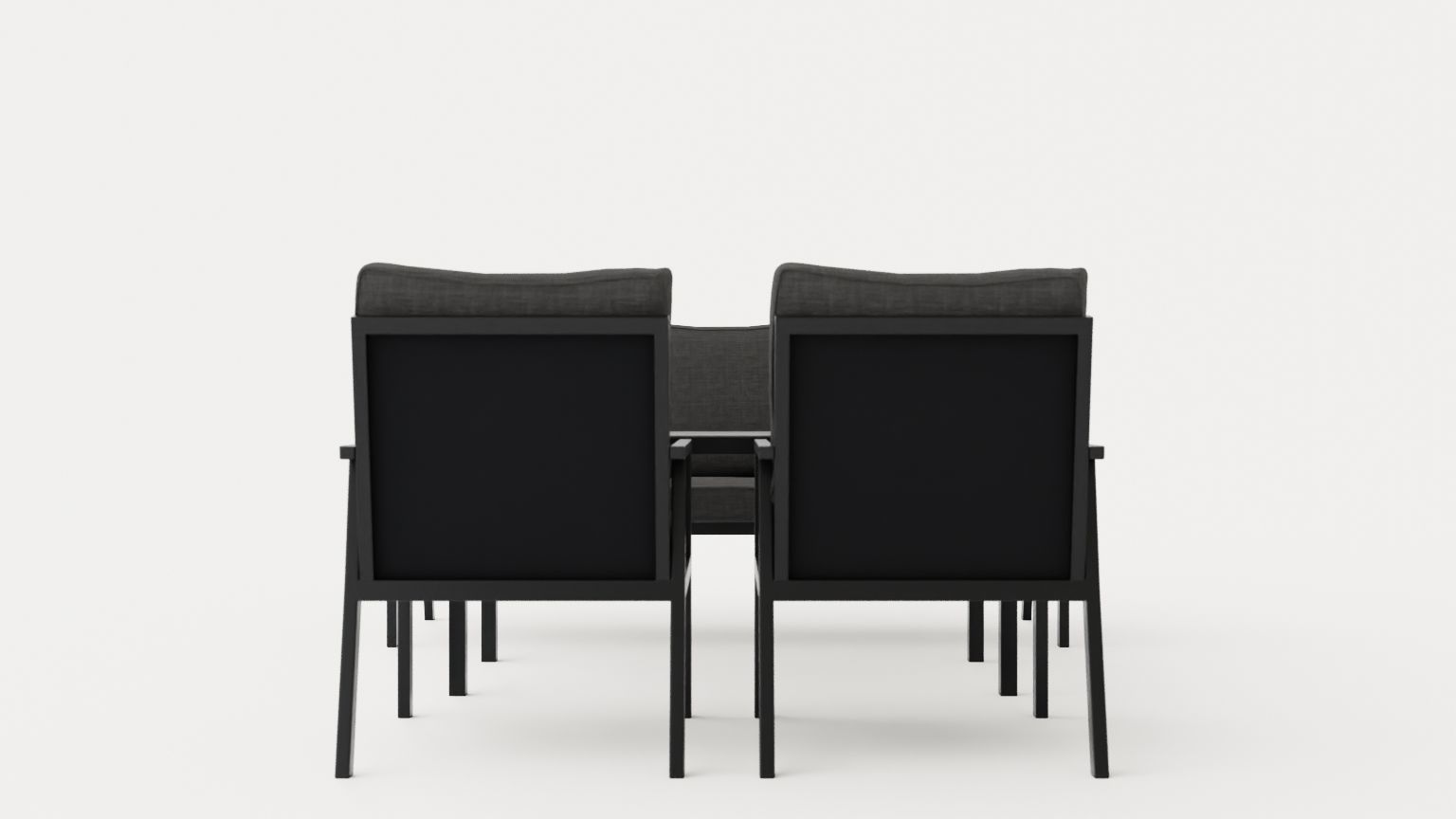 Rana 3-seater sofa set Low-poly 3D model_2