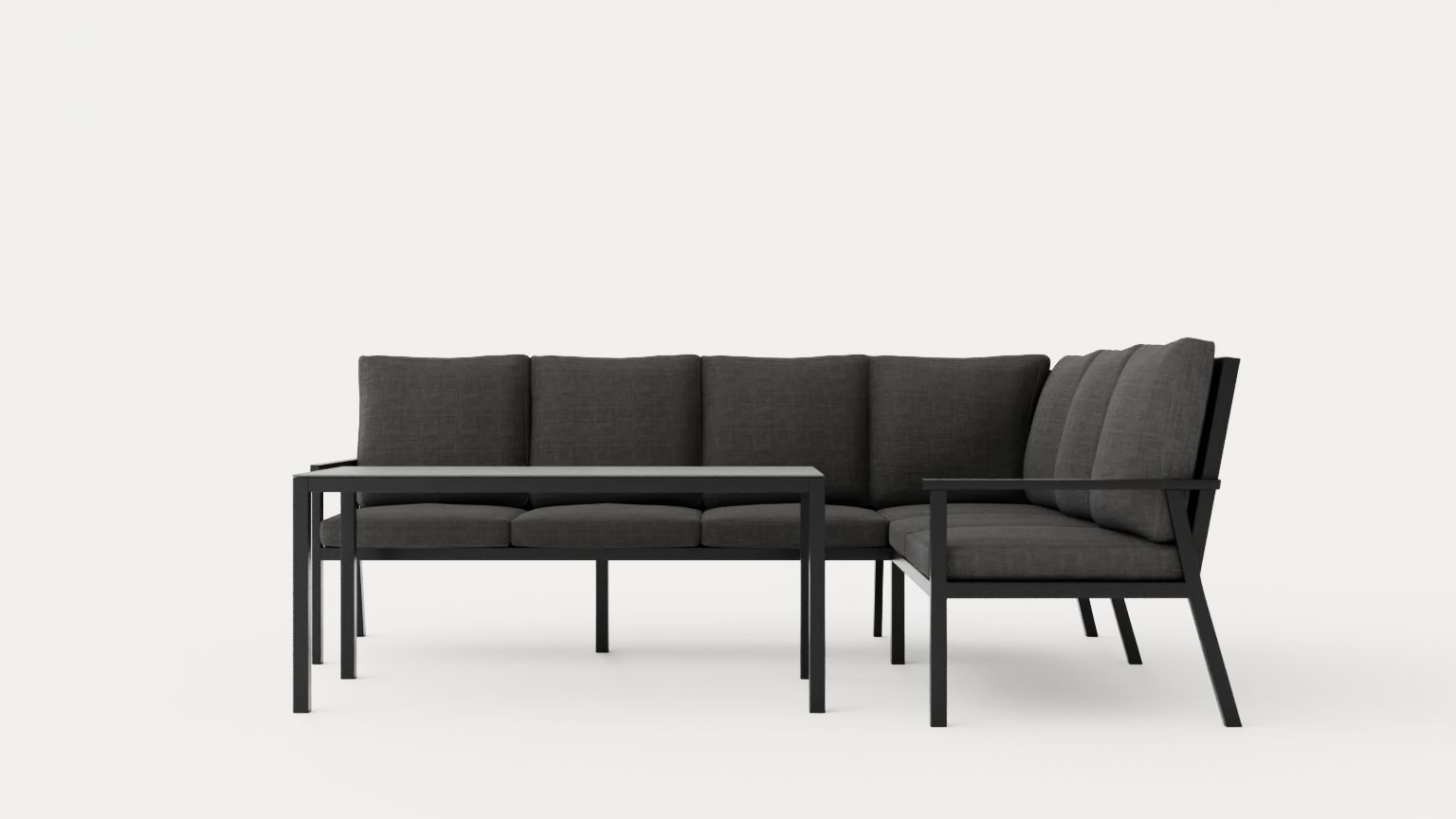 Rana sofa set Low-poly 3D model_1