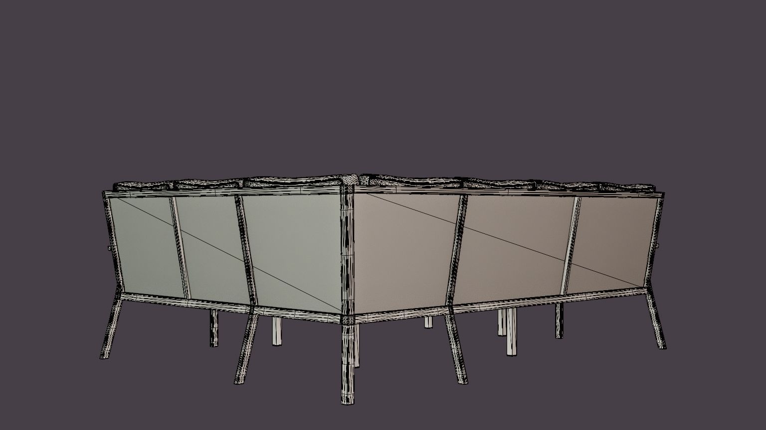 Rana sofa set Low-poly 3D model_6