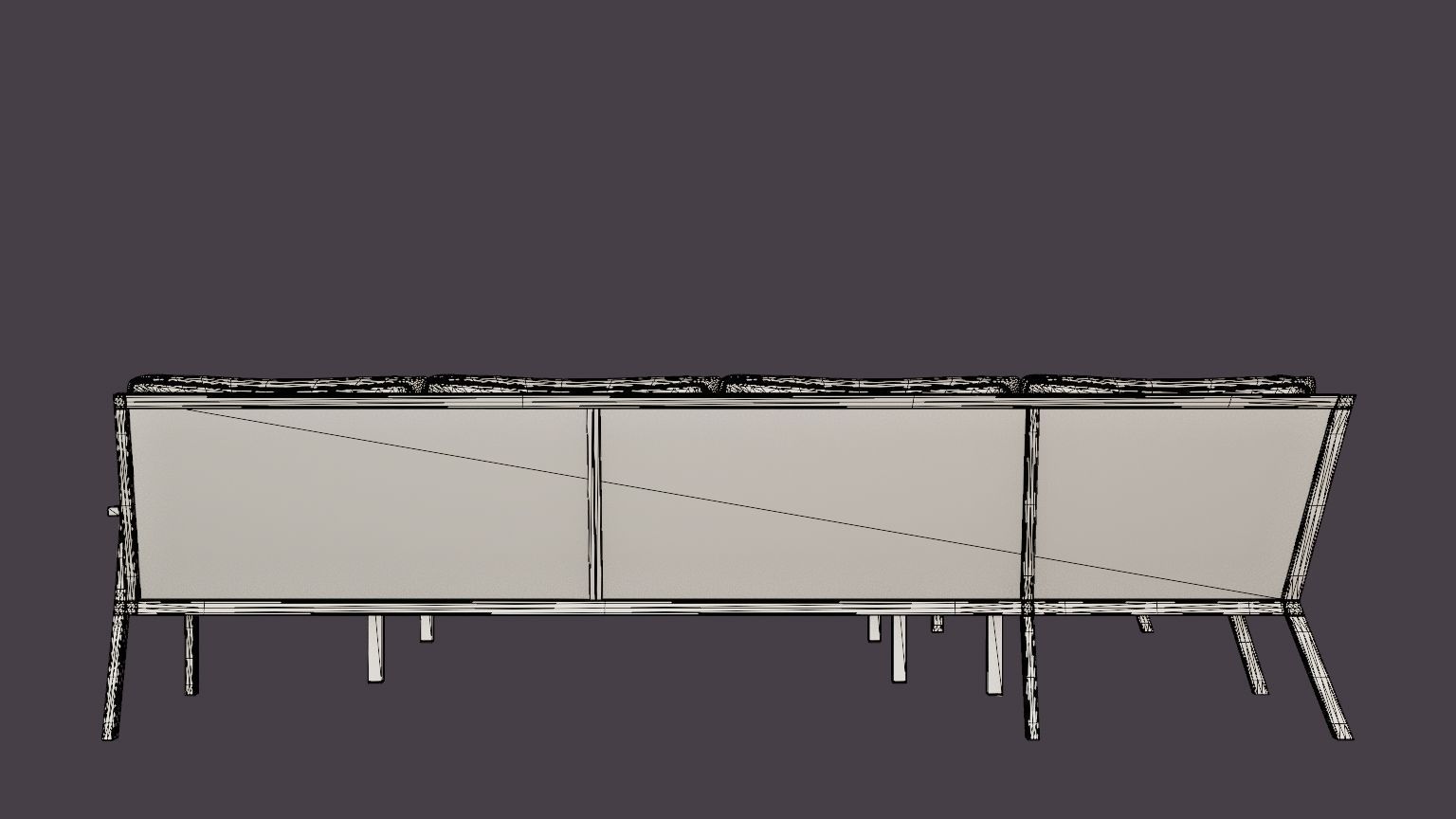 Rana sofa set Low-poly 3D model_7