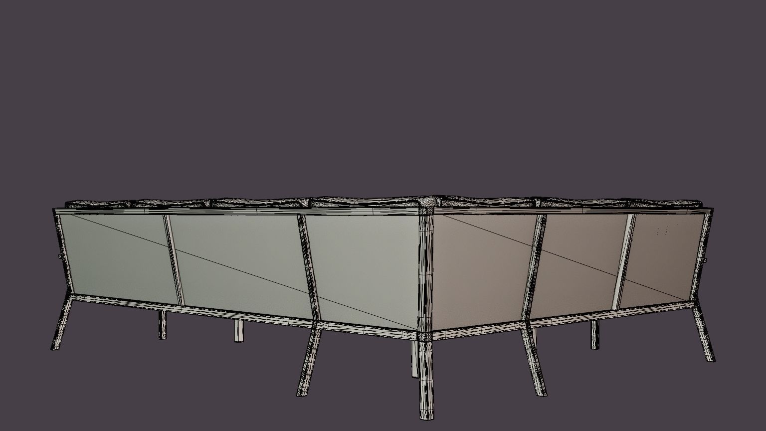 Rana sofa set Low-poly 3D model_6