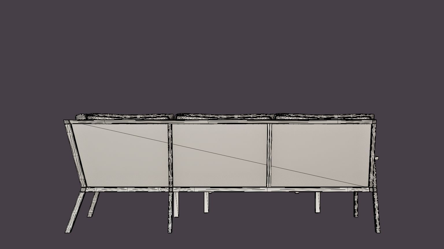 Rana sofa set Low-poly 3D model_5