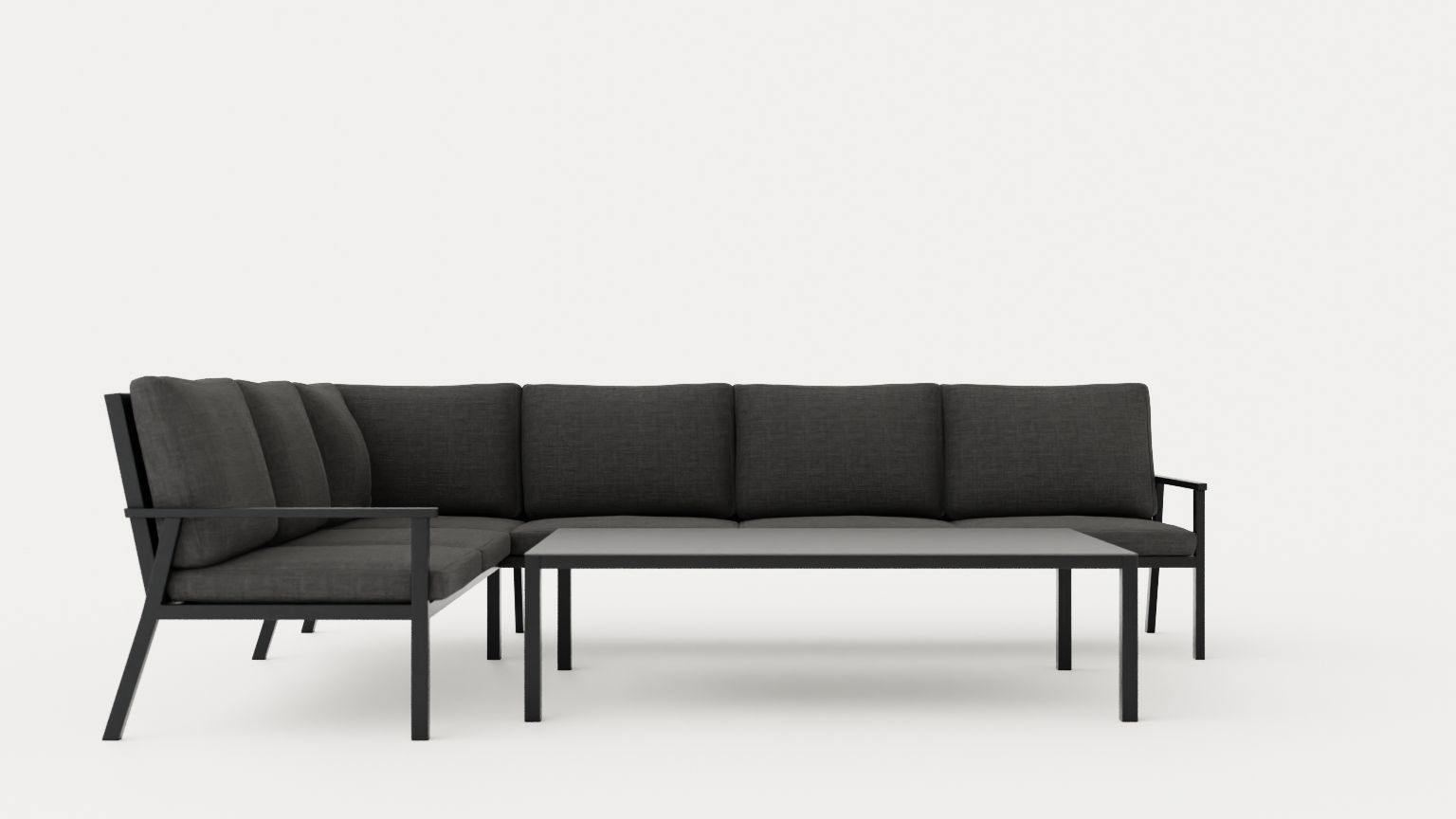 Rana sofa set Low-poly 3D model_2