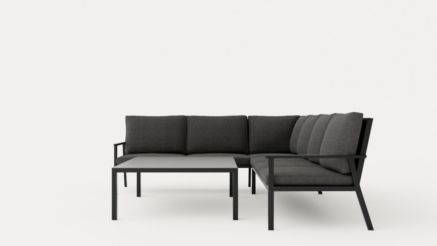 Rana sofa set Low-poly 3D model_1