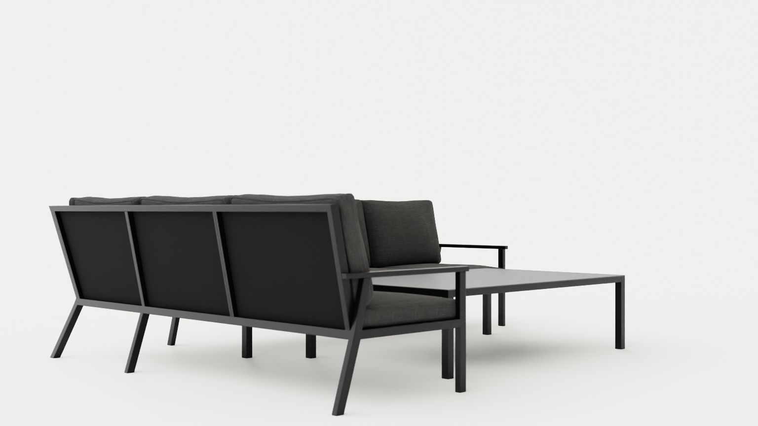 Rana sofa set Low-poly 3D model_3