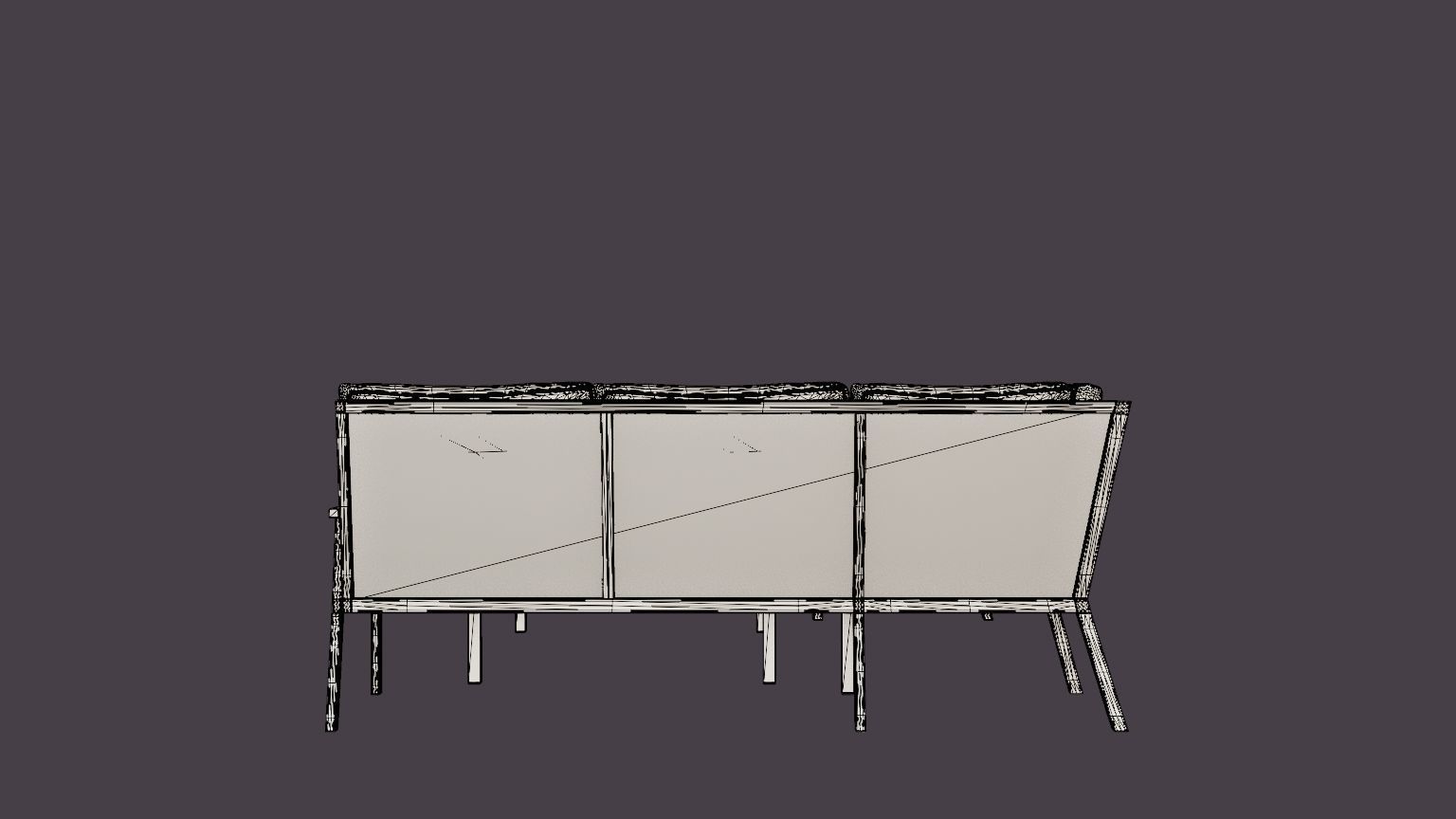 Rana sofa set Low-poly 3D model_7