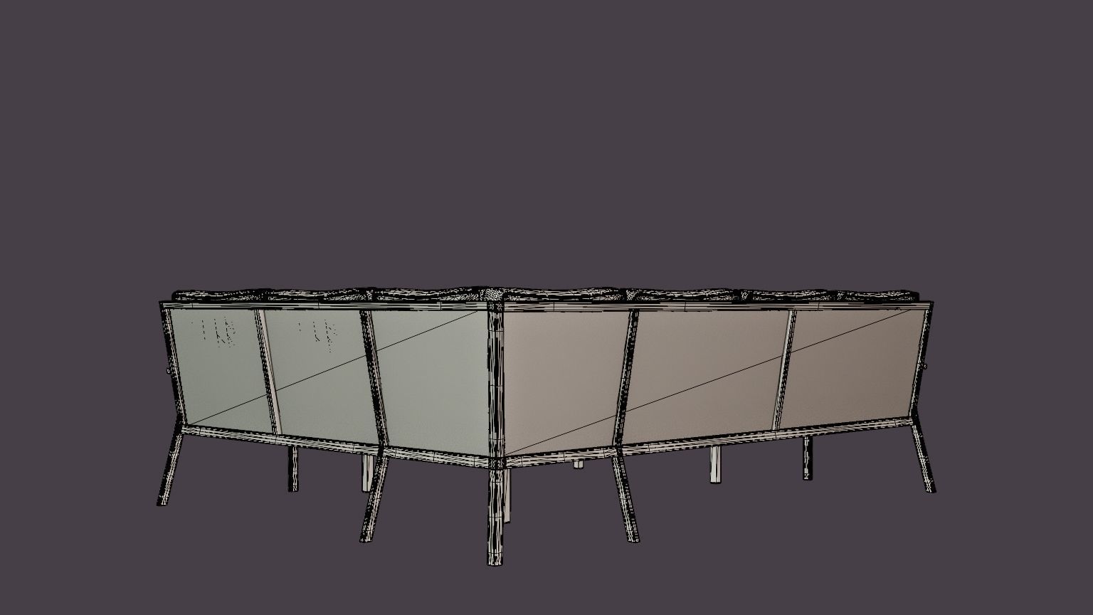 Rana sofa set Low-poly 3D model_6