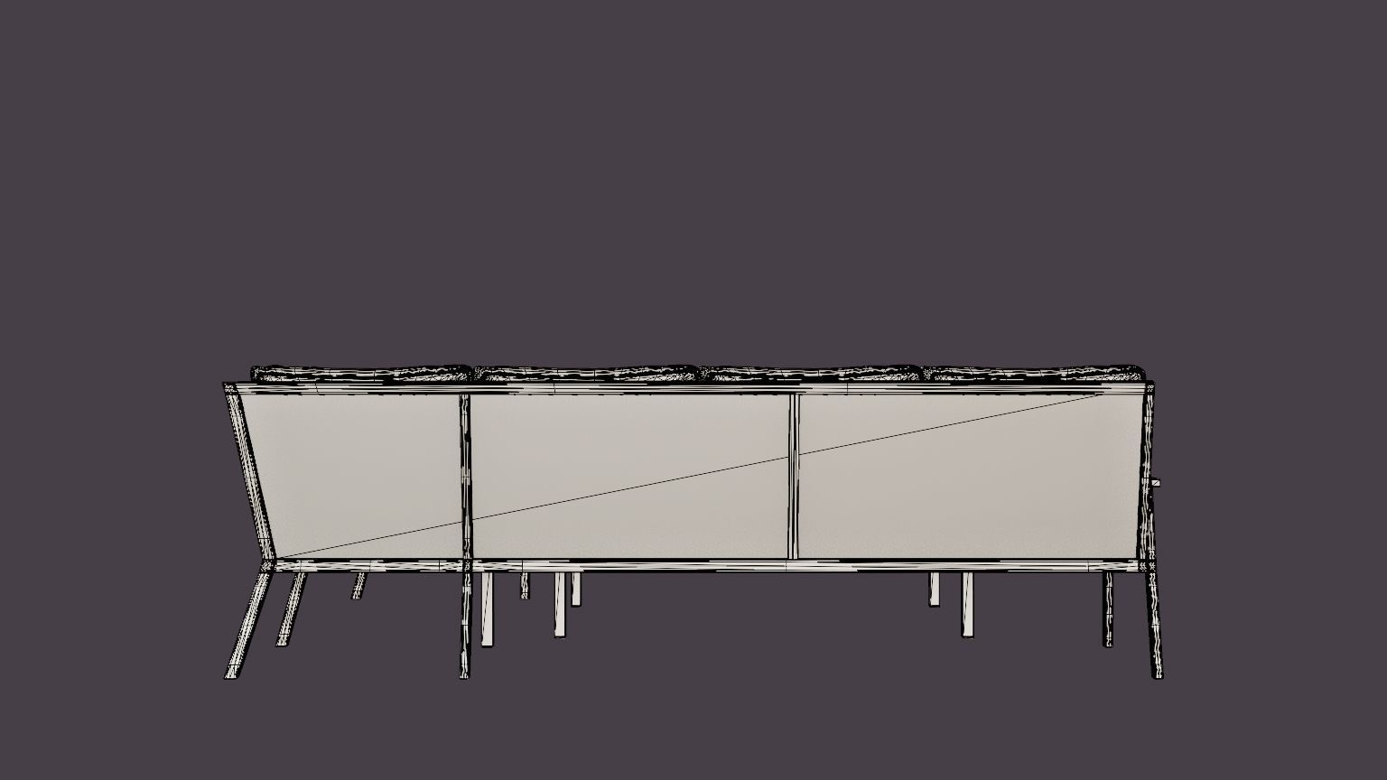 Rana sofa set Low-poly 3D model_5