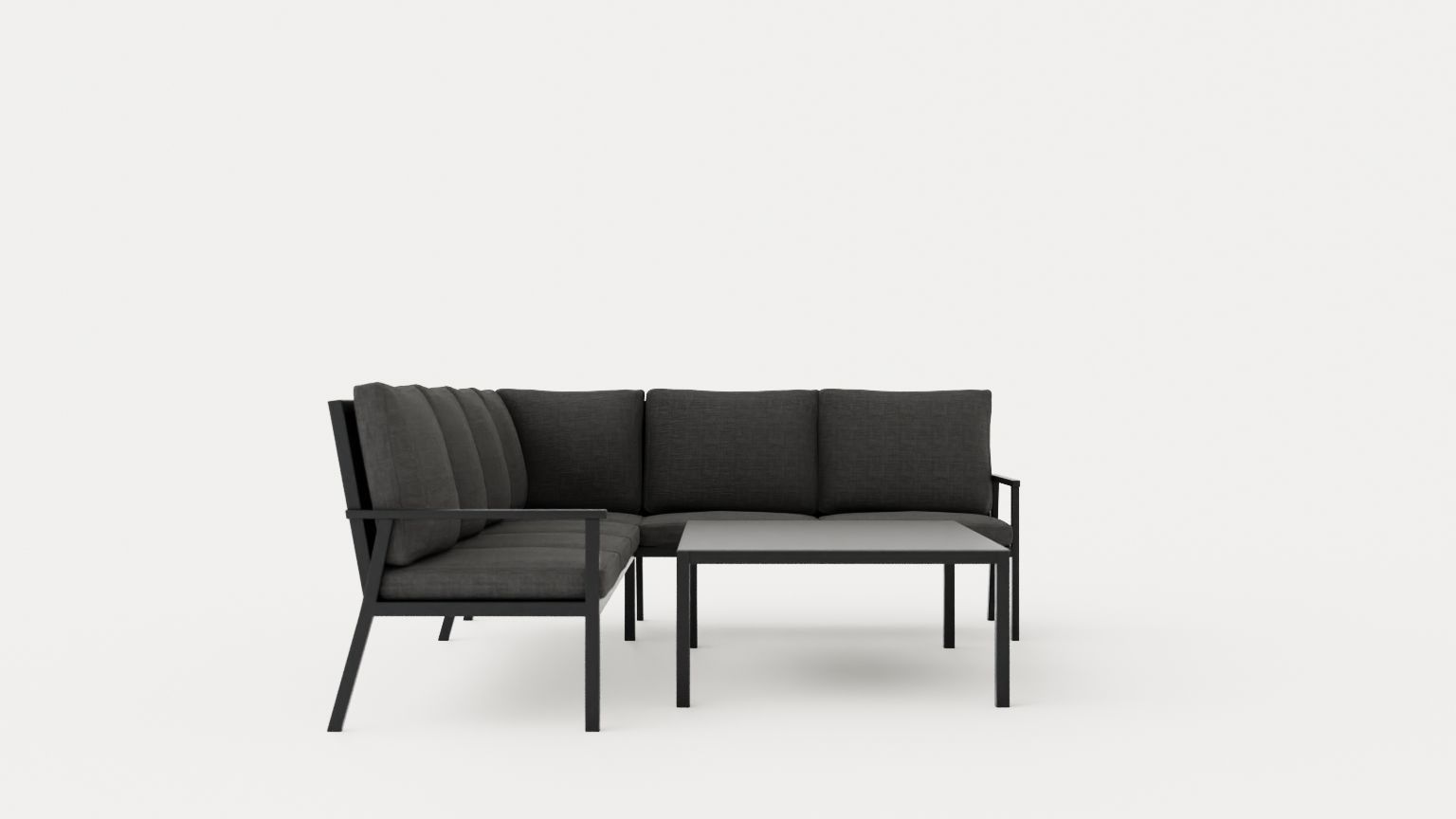 Rana sofa set Low-poly 3D model_2