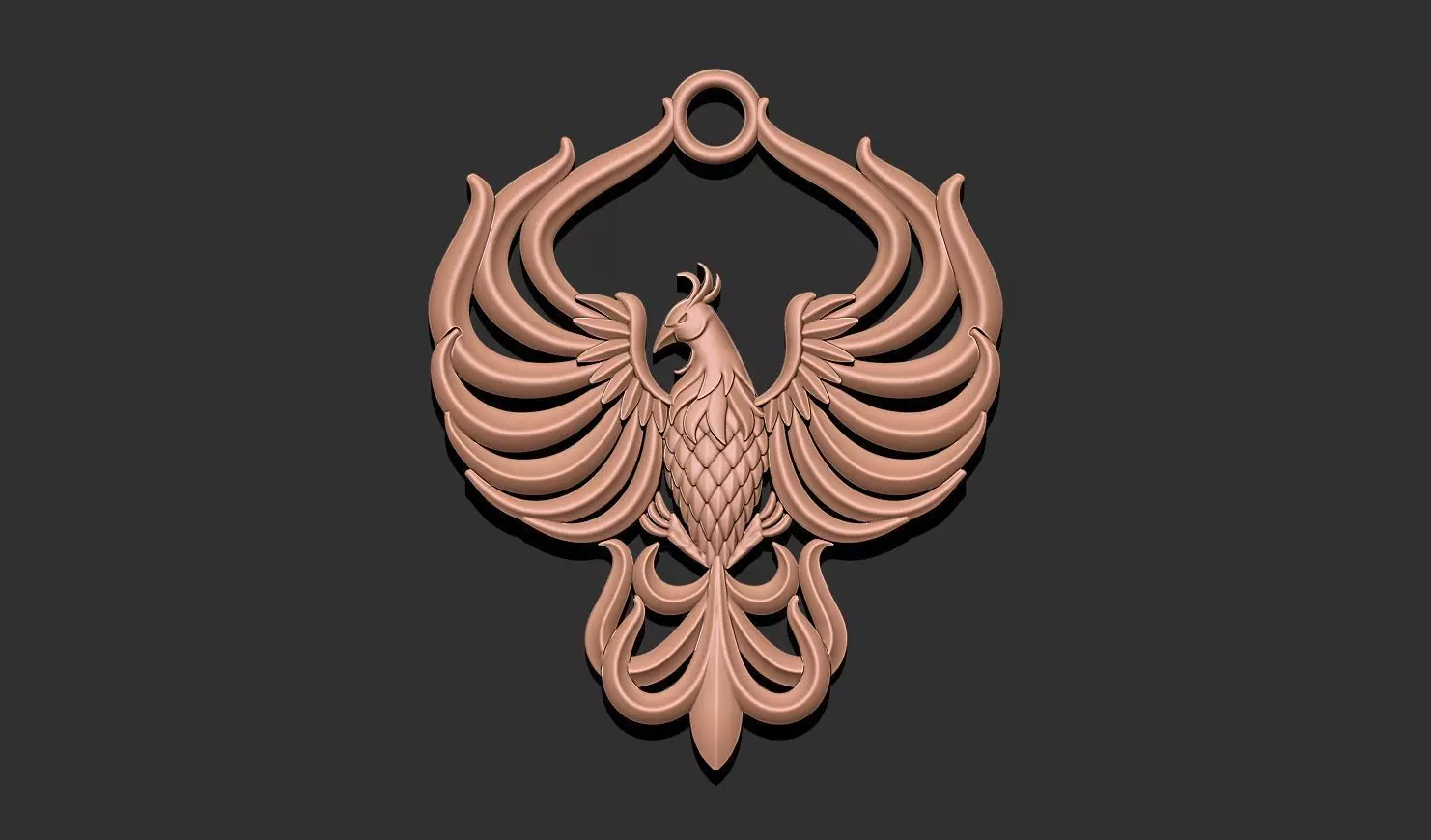 eagle pendant 3D print model_0
