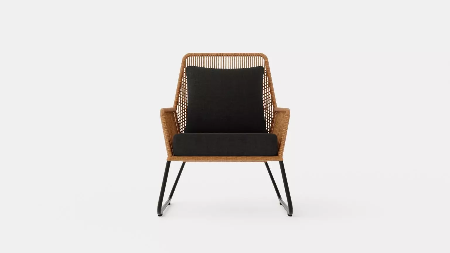 Midway armchair Low-poly 3D model_0