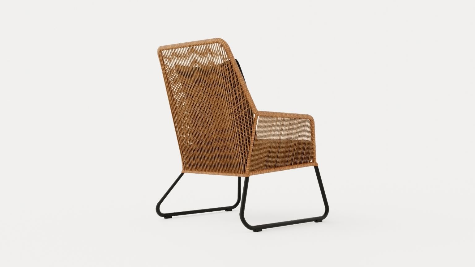 Midway armchair Low-poly 3D model_3