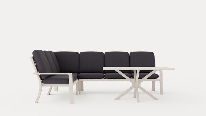 Biscaya sofa set Low-poly 3D model