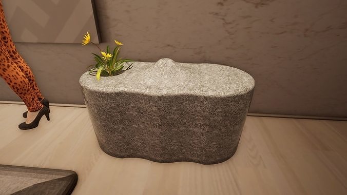 Stone Bench Pot Free 3D print model